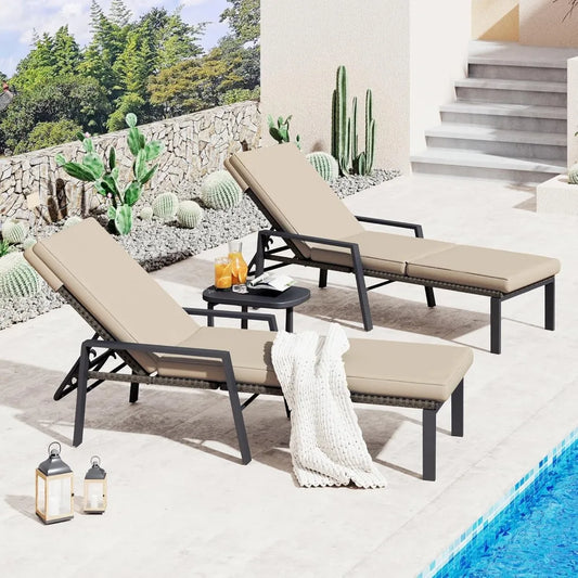 Chengwei Adjustable Outdoor Chaise Lounge Set of 2 Premium