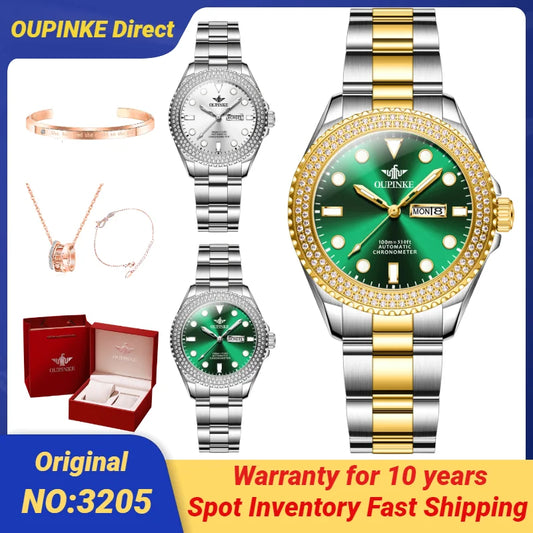 OUPINKE 3205 Full Diamond Mechanical Watch Automatic