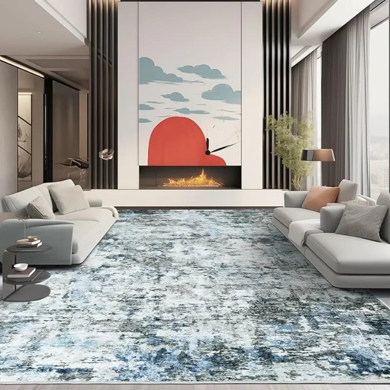 Evich Modern Abstract Washable Area Rug For Living Room
