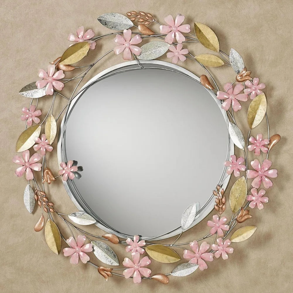 Wildflower Reflections Floral Round Wall Mirror Charm