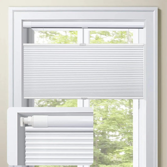XMSJ Cordless Top Down Bottom Up Cellular Shades Blackout