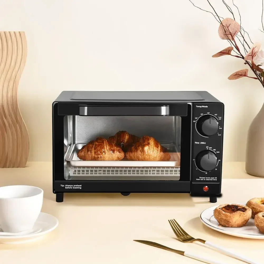 XMSJ 4 Slice Toaster Oven Convection 1050W Mechanical Timer