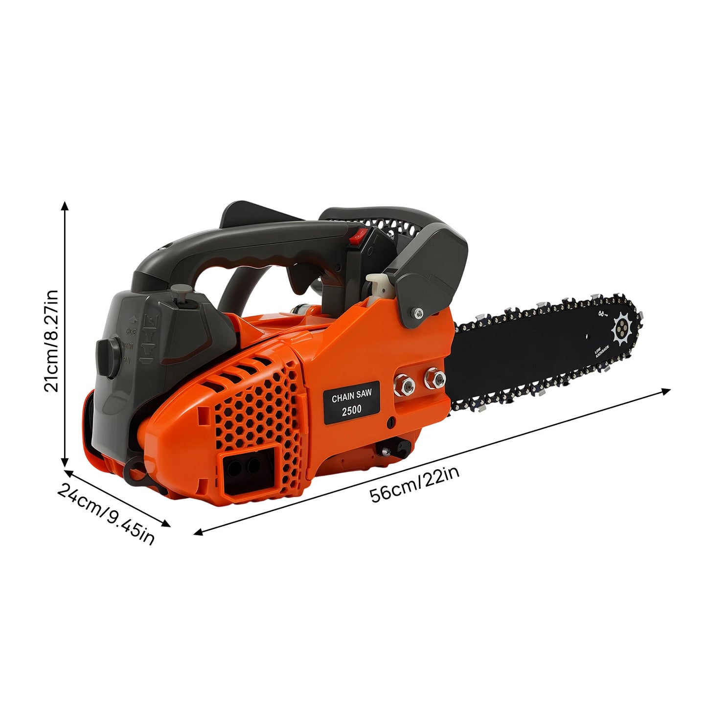 Bymaocar Gasoline Chainsaw 2 Stroke Engine 900W Heavy Duty