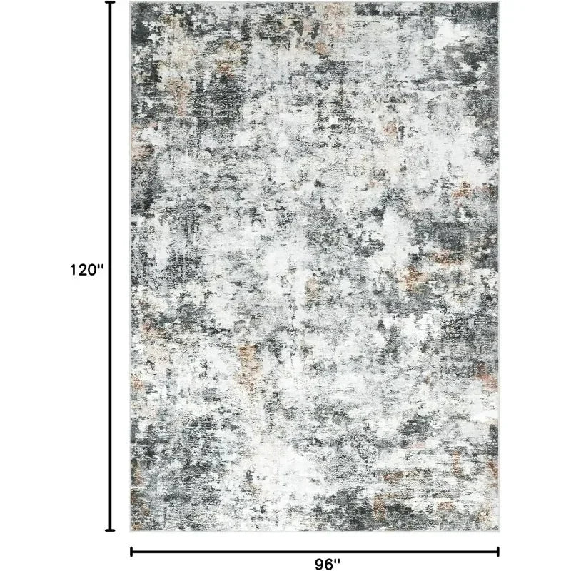 Evich Modern Abstract Washable Area Rug For Living Room