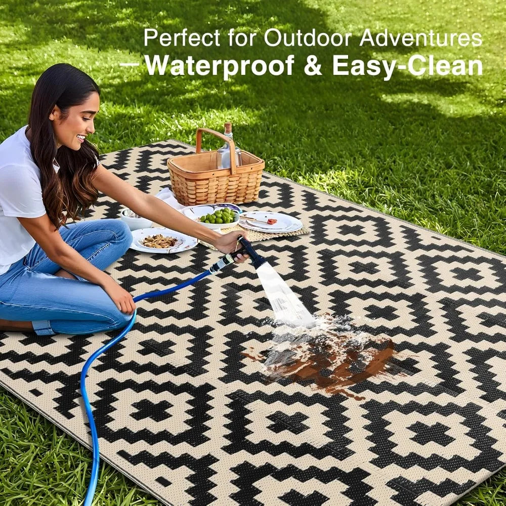 Hign Concerned Waterproof Outdoor Straw Rug For Patio