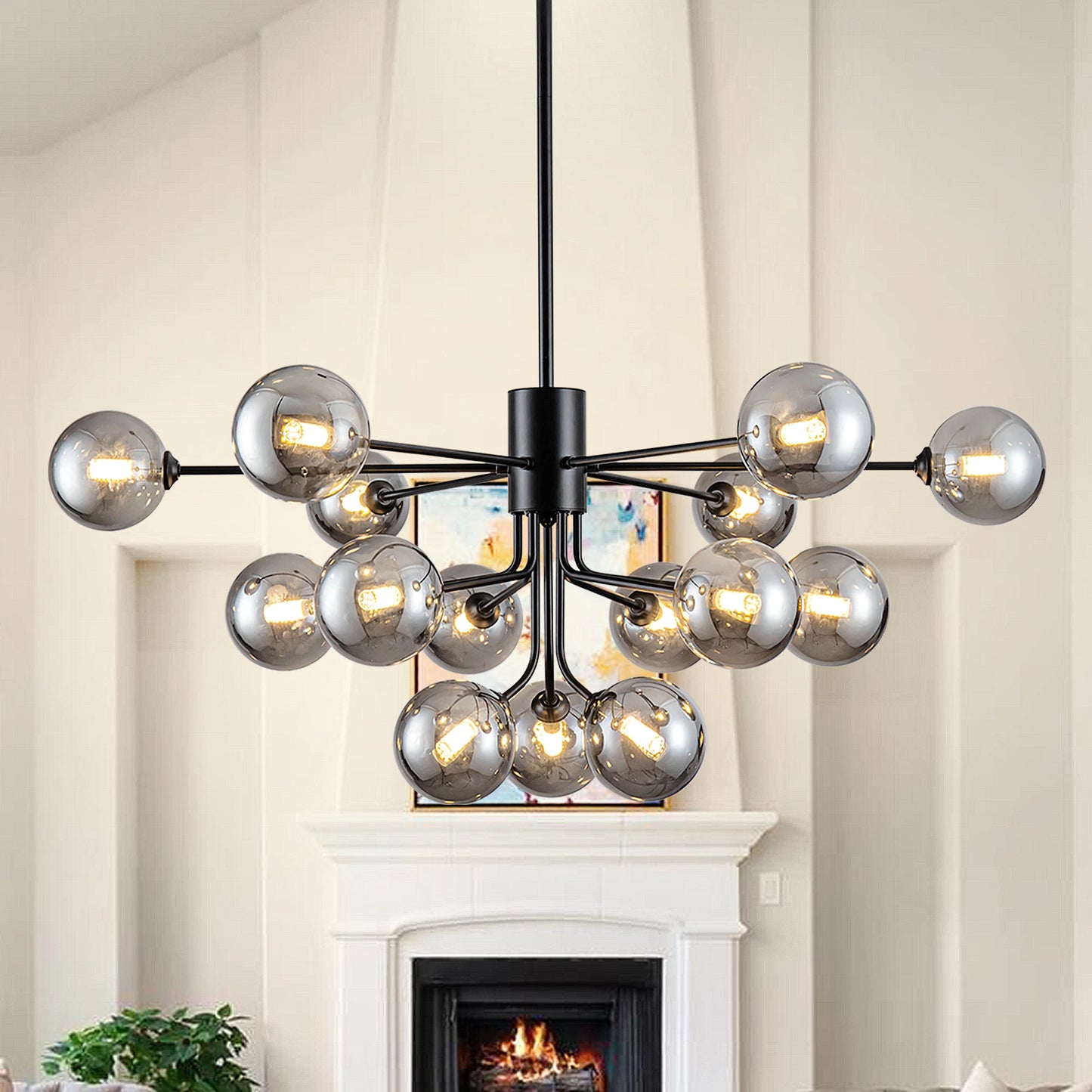 15 Light Sputnik Chandelier Modern Mid Century Pendant