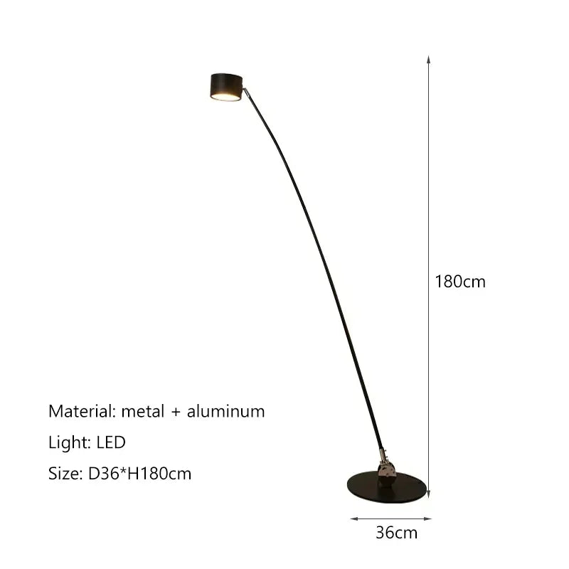 Minimalist Floor Lamp With Long Arm Led Light For Living