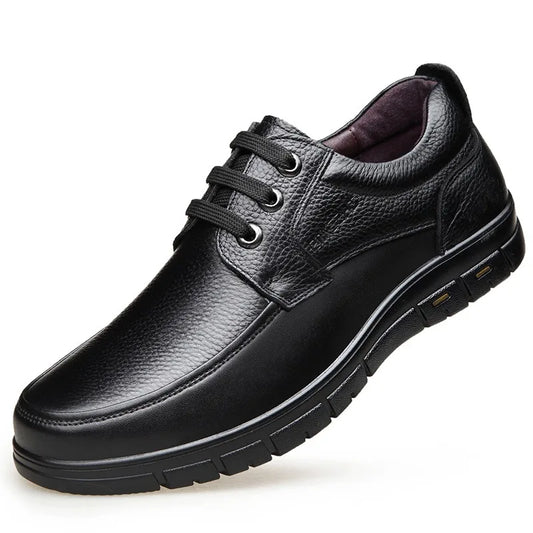 CColinican Men Genuine Leather Casual Shoes Lightweight