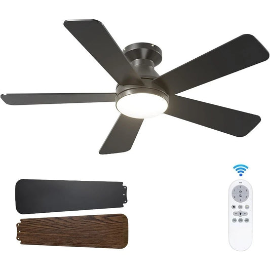 Hign Concerned Ceiling Fans With Lights Low Profile Remote