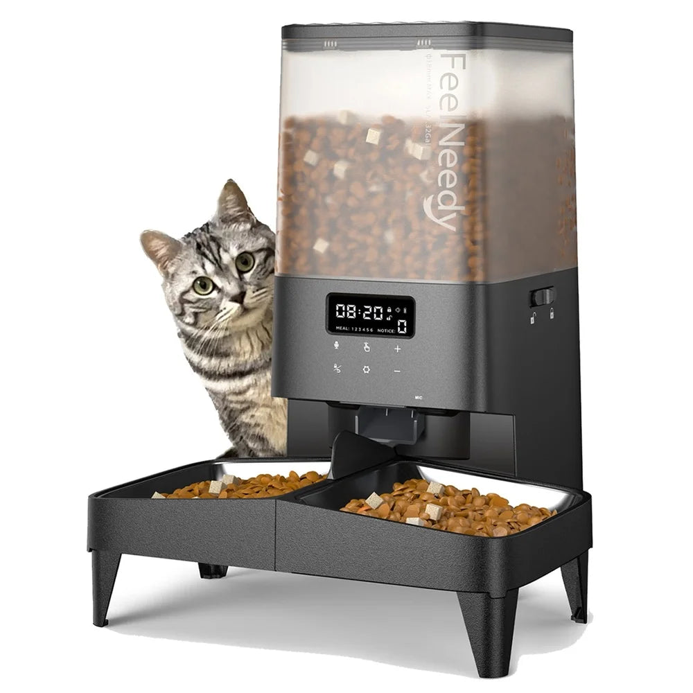XMSJH Automatic Cat Feeder Timed Food Dispenser Stainless
