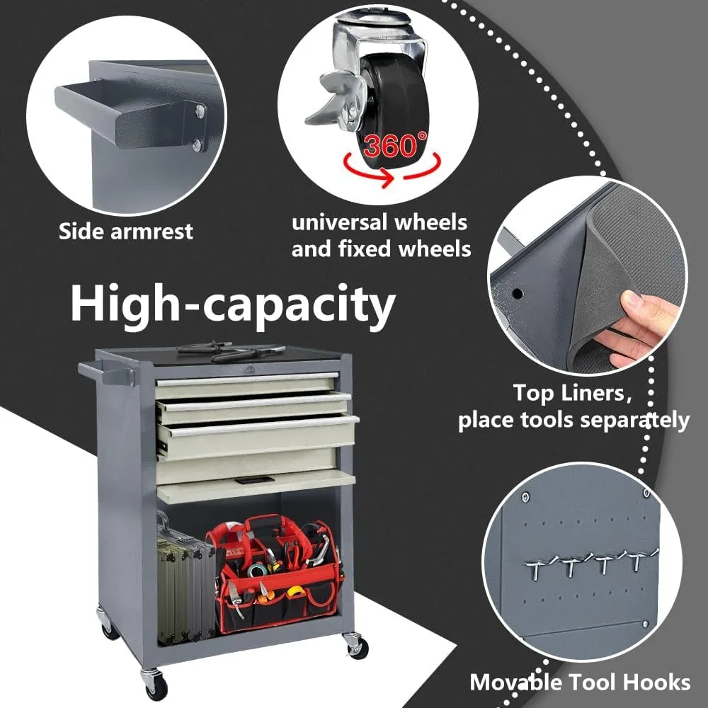 13-Drawer Rolling Tool Chest With Detachable Chests Lock