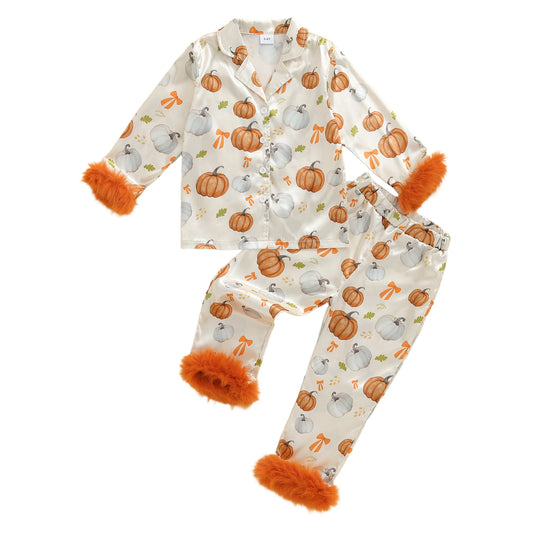 Guangdong Christmas Satin Pajama Set For Girls Festive Bow