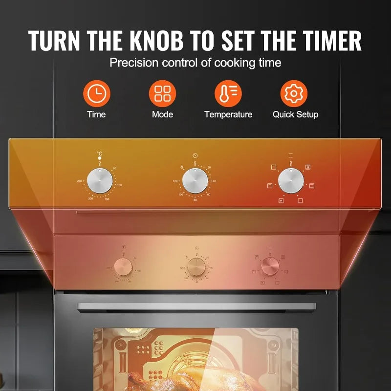 XMSJ Built In Electric Wall Oven With Timer Functions