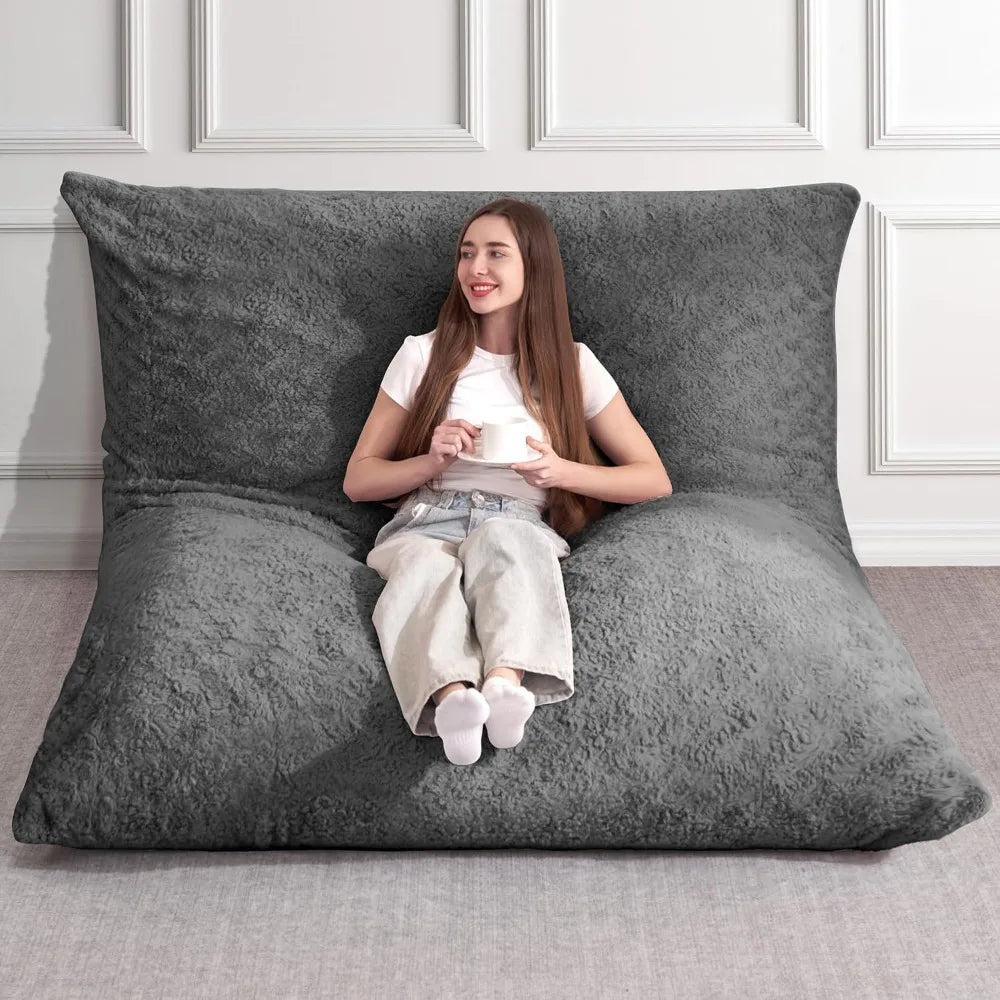4 in 1 Giant Memory Foam Bean Bag Sofa Chair for Adults