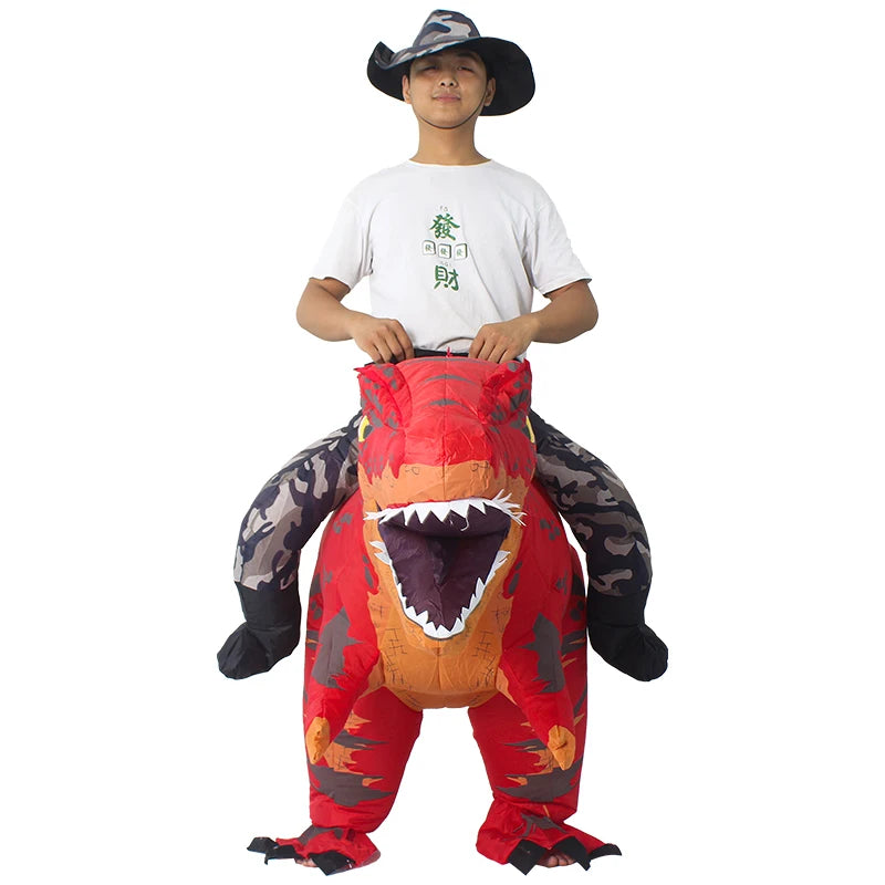 Rysotowy Halloween Inflatable Adult Ride On Dinosaur Costume