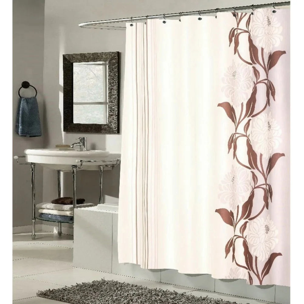 Dutrieux Durable Polyester Shower Curtain Floral Design