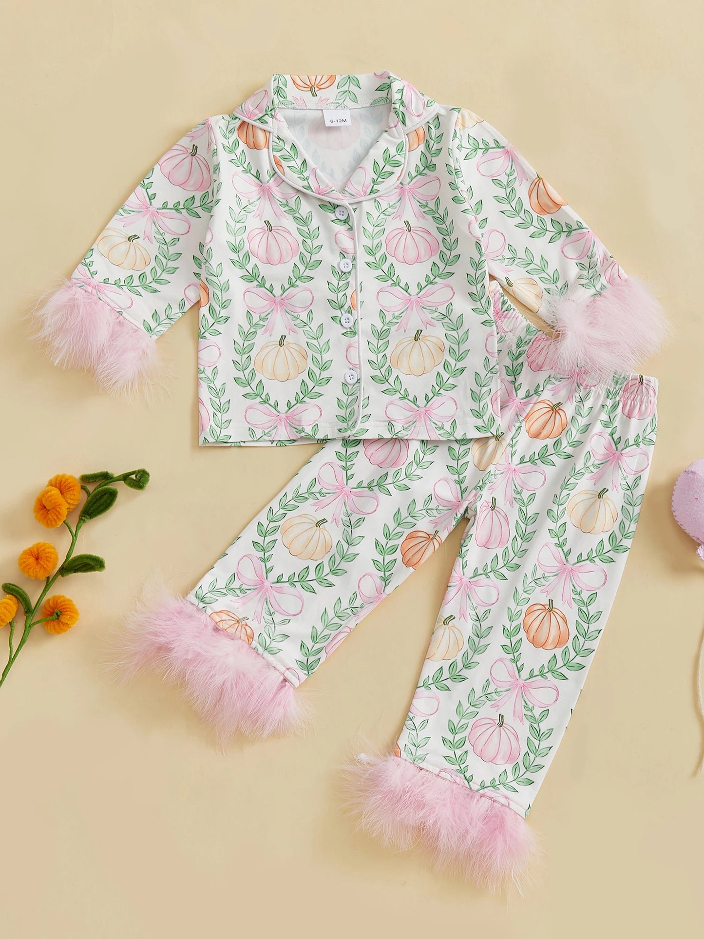 Halloween Ghost Print Pajama Set For Boys Sleepwear