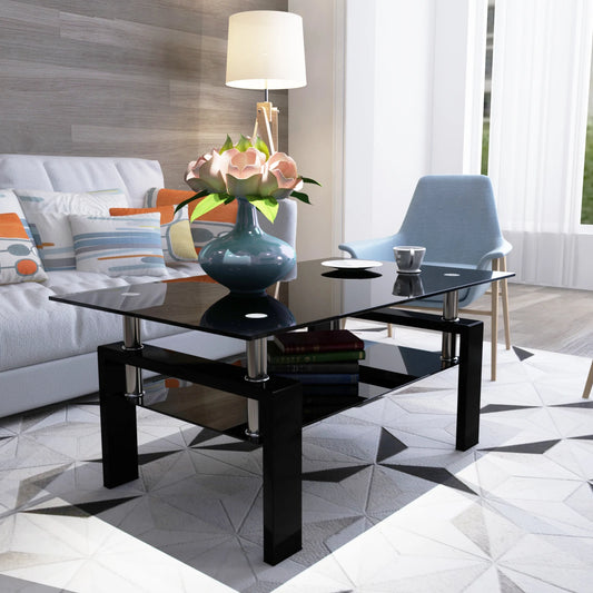 Hign-concerned Glass Coffee Table for Living Room Spaces