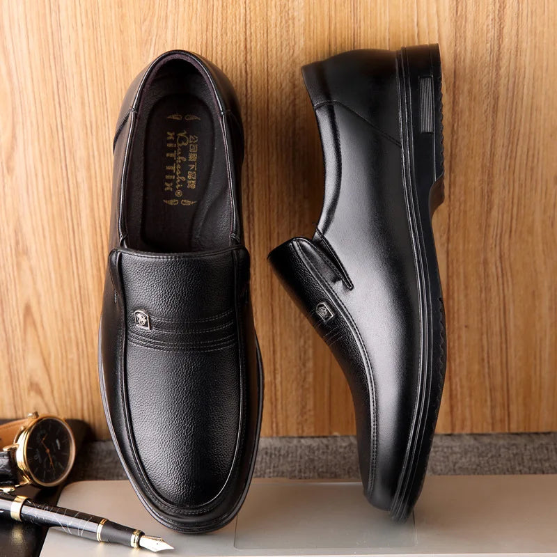 CColinican Leather Men Formal Shoes Loafers Slip On