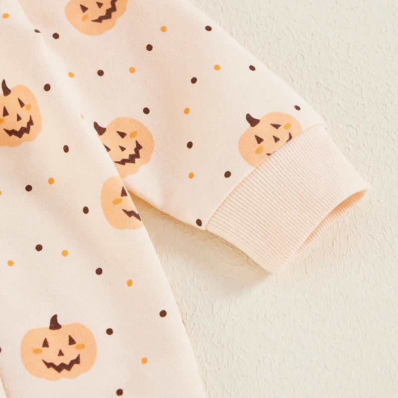 Pudcoco Infant Ghost Stripes Halloween Romper Outfit