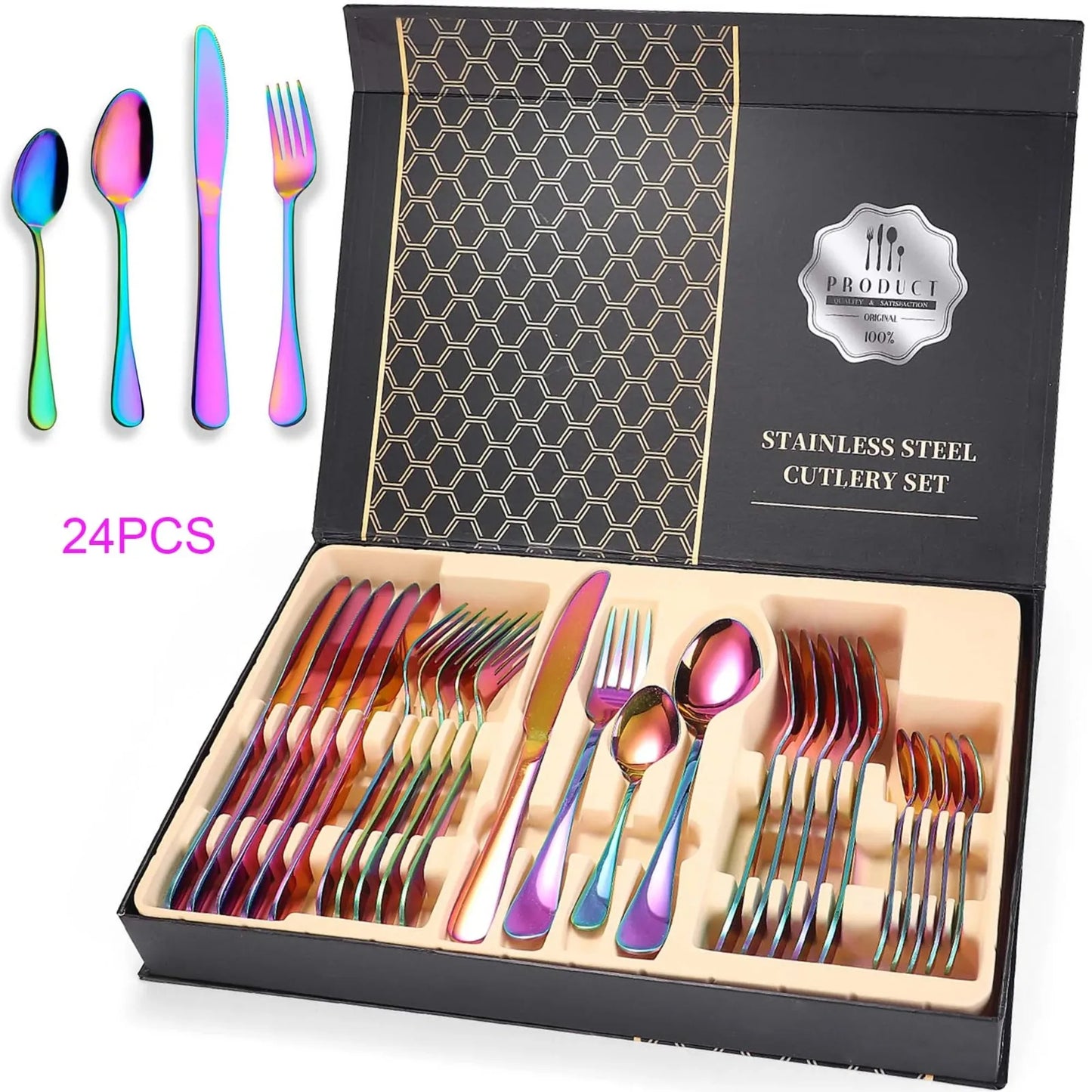 Hign Concerned Stainless Steel Flatware Set Service For Six