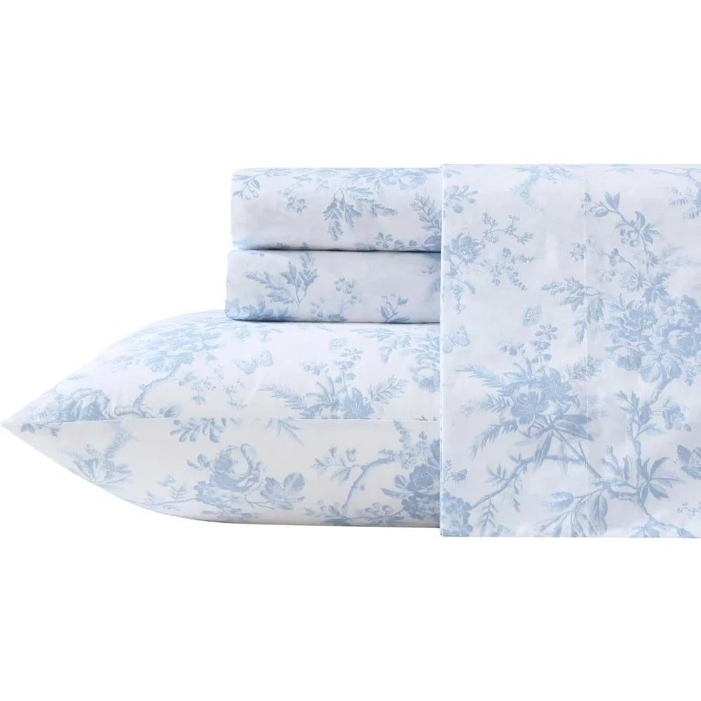 Laura Ashley Cotton Percale Bedding Set With Pillowcase