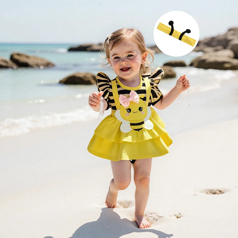 CN Guangdong Baby Girl Floral Print Ruffle Romper Set