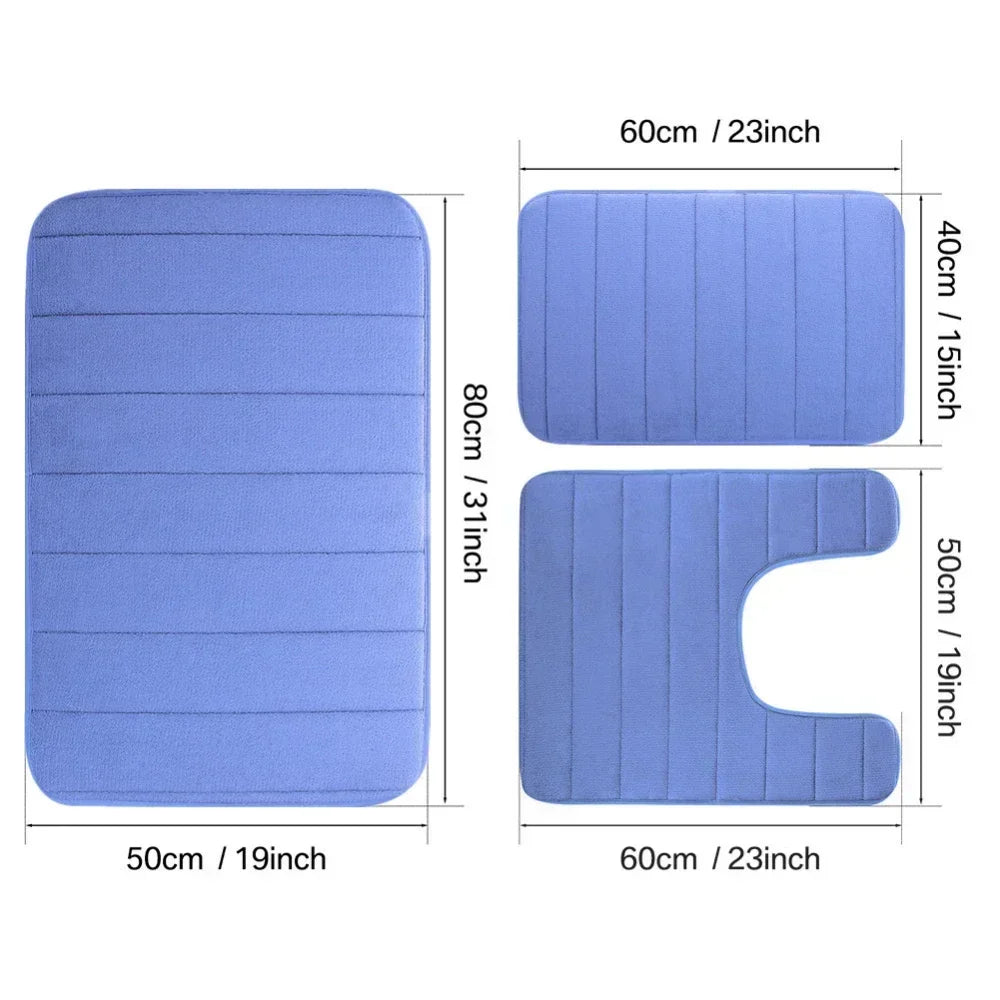 Complete Home and Apparel Memory Foam Bath Mat Non Slip