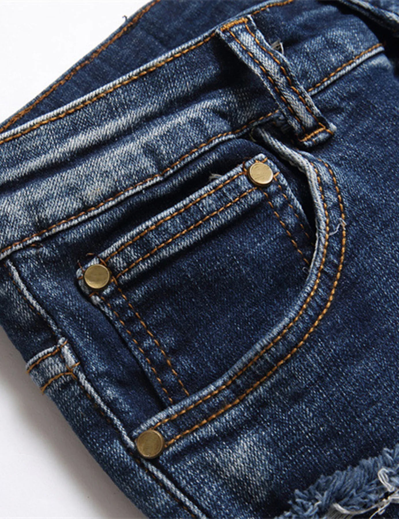 CN Zhejiang Mens Steampunk Patchwork Denim Jeans Rivet