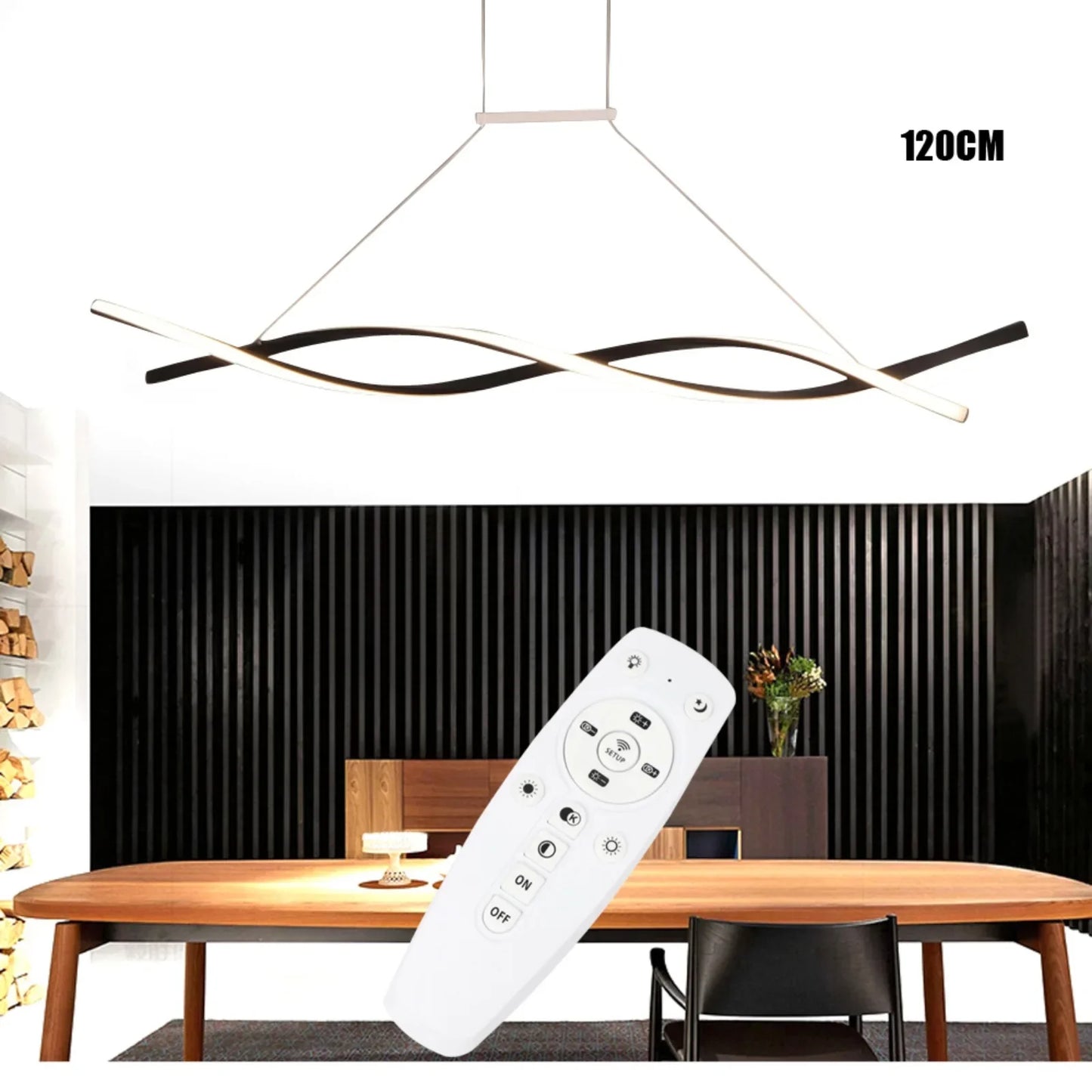 Bymaocar Remote Control Dimmable LED Pendant Light Fixture