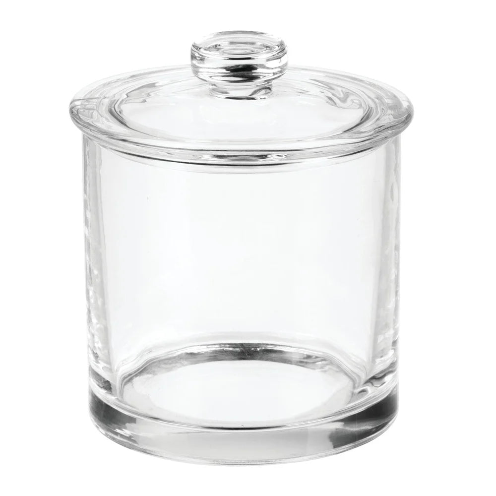 XMSJ Clear Glass Vanity Storage Jar With Lid For Cotton
