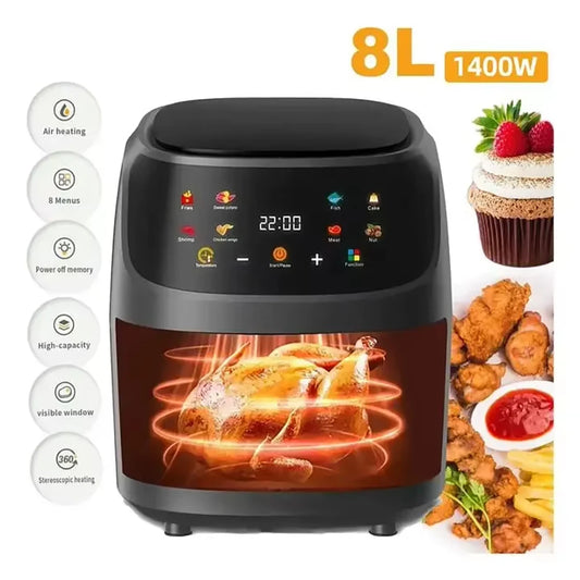 XMSJ LCD Screen Air Fryer Capacity Smart Oil Free Oven
