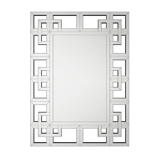 LUVODI Modern Wall Mirror Beveled Glass Rectangle Decor