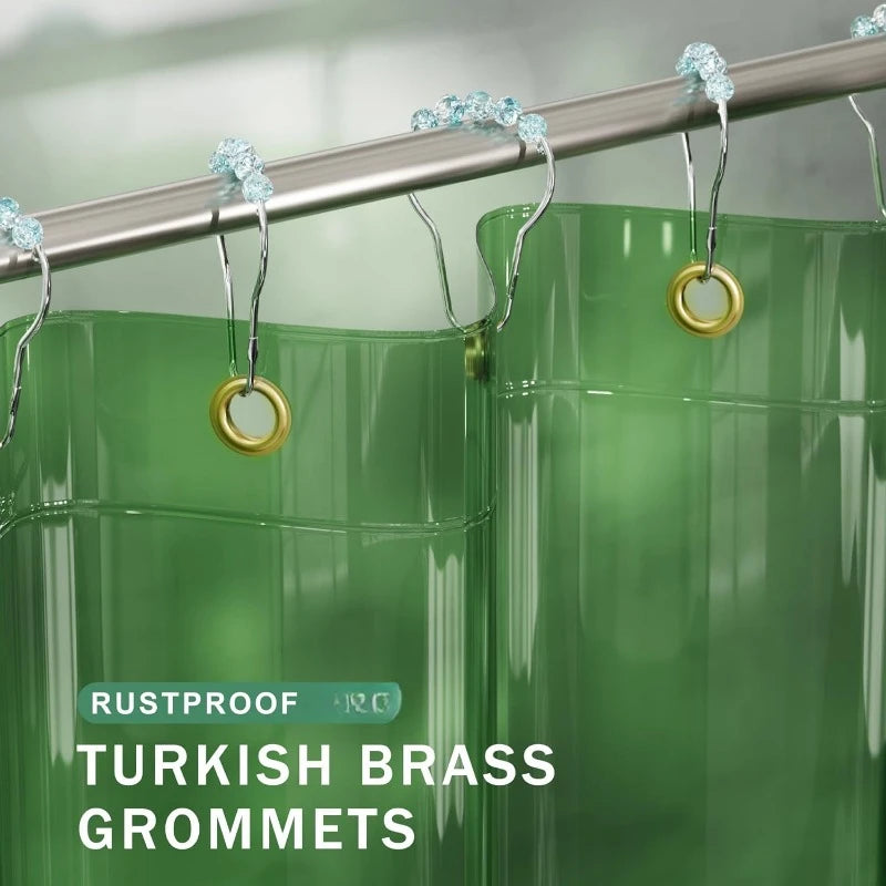 Craft of Weaving Shower Curtain and Liner 2 in 1 Grommets