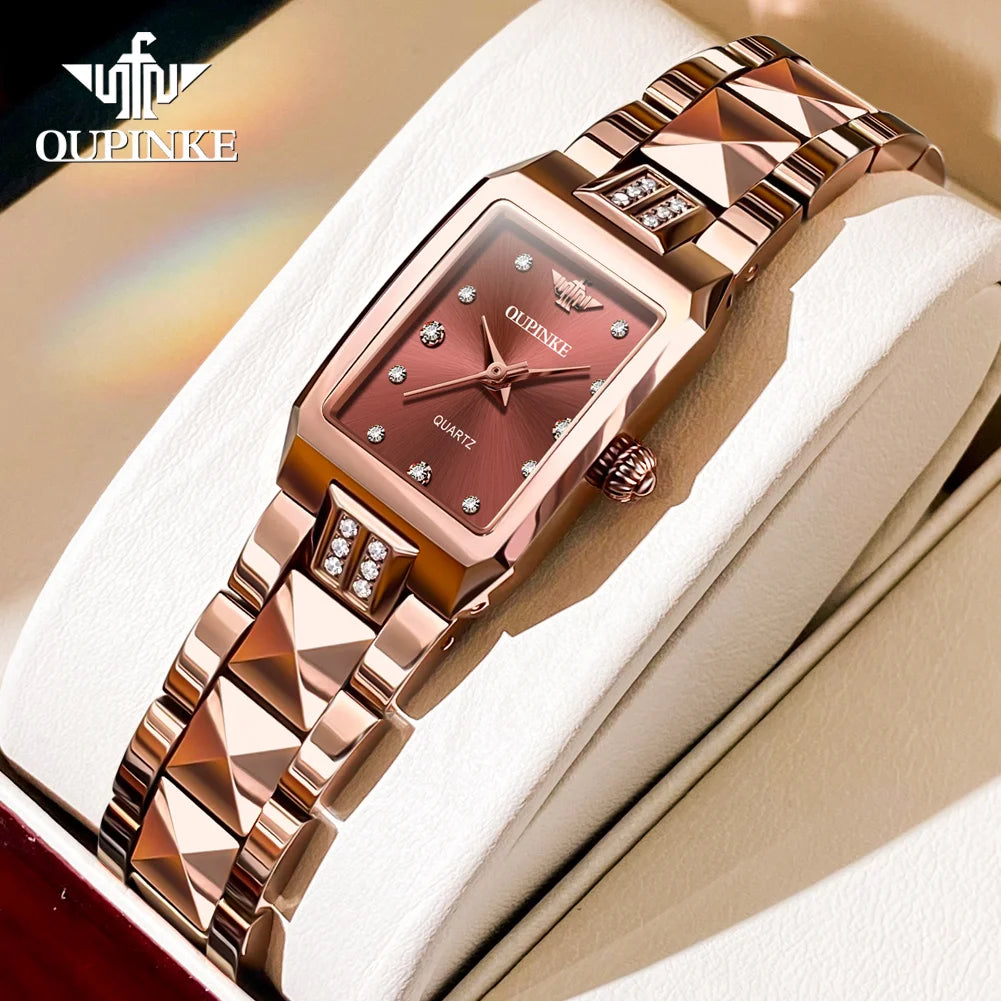 OUPINKE Japan Movement Automatic Womens Watch Tungsten