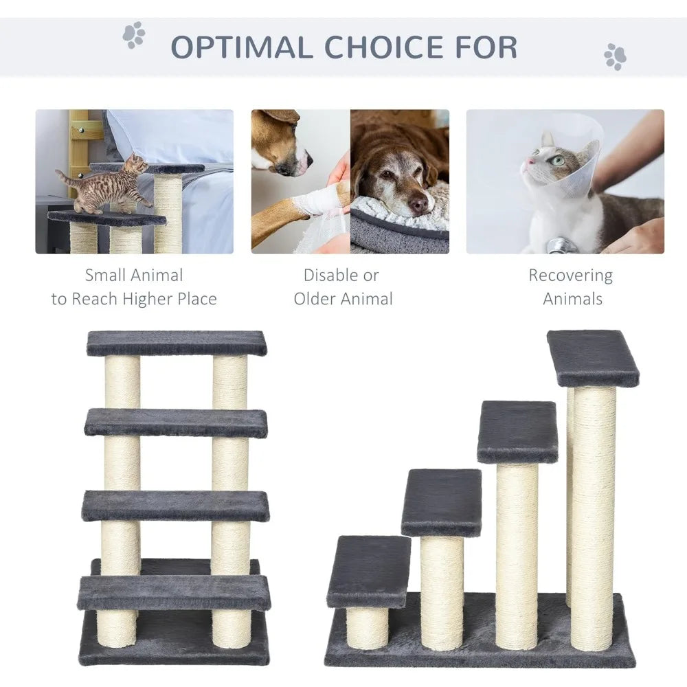 XUYUAN Cat Stair Tree With Sisal Scratching Post Climbing