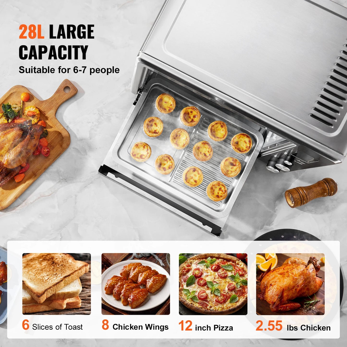 SucceBuy ThirteenInOne Air Fryer Toaster Oven Countertop
