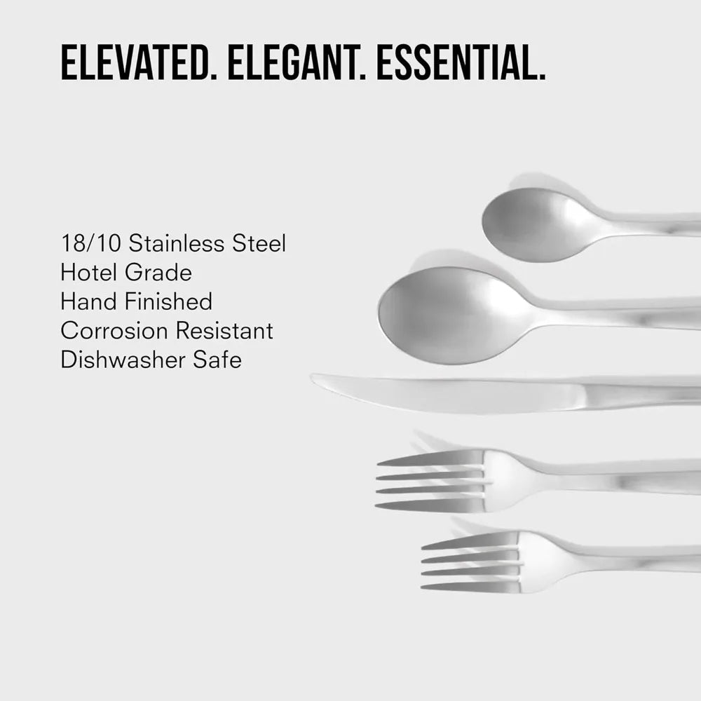 Public Goods Dishwasher Safe Stainless Steel Flatware Set