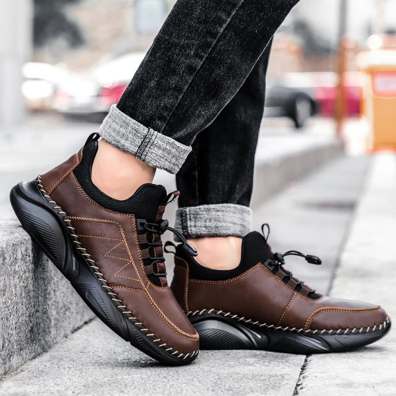 Handmade Leather Casual Men Shoes Design Sneakers Premium