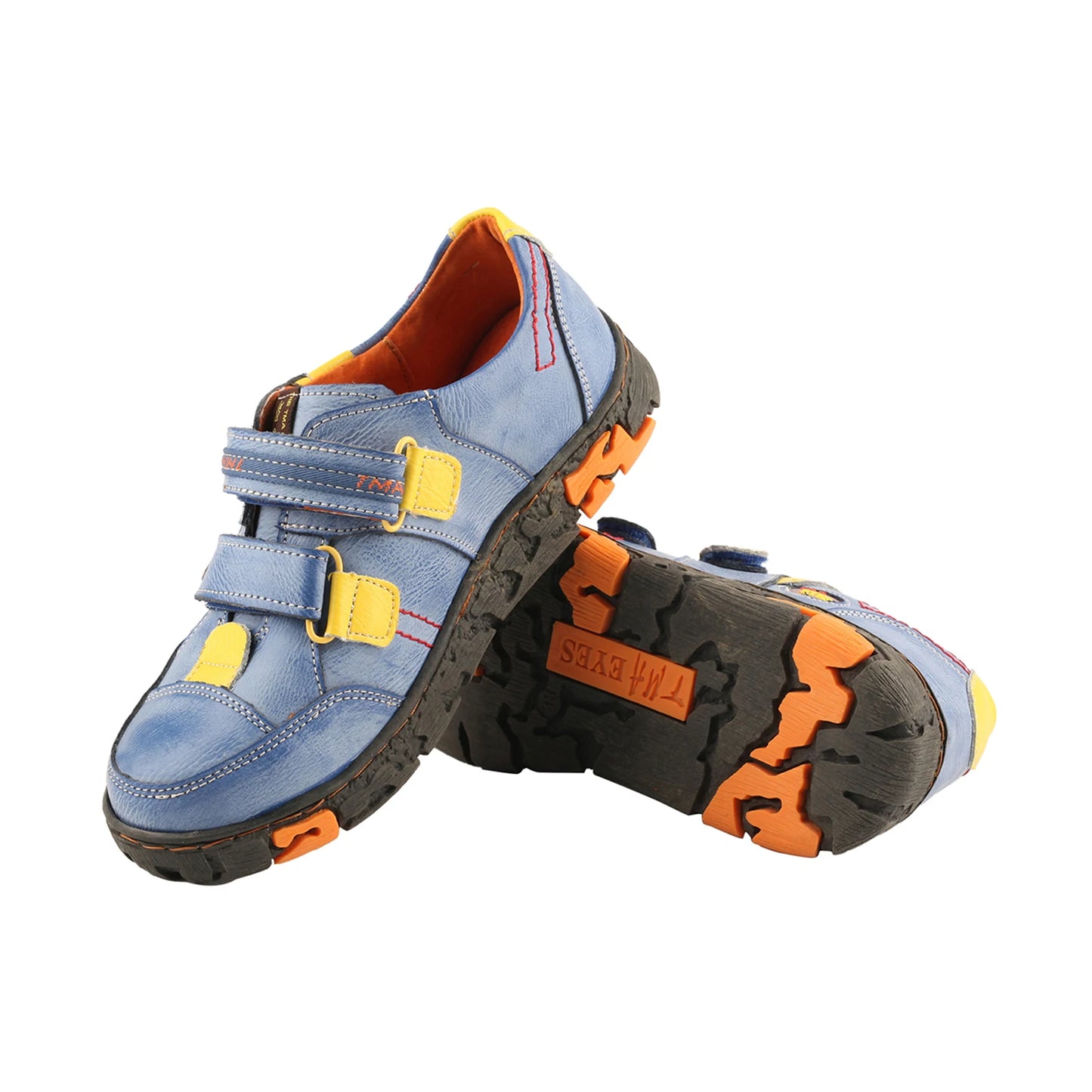 TMA Eyes Lace Free Leather Casual Flats For Women Outdoors