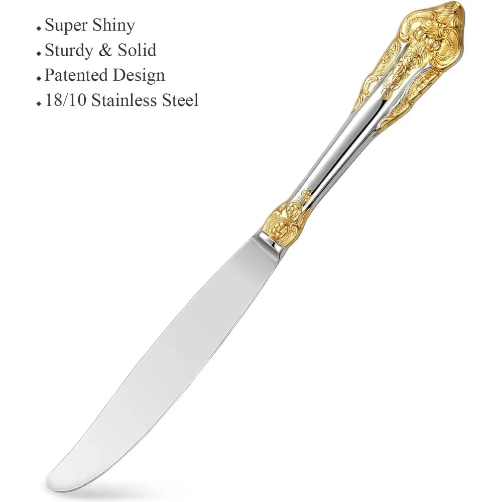 Elegant Stainless Steel Flatware Set Polished Finish