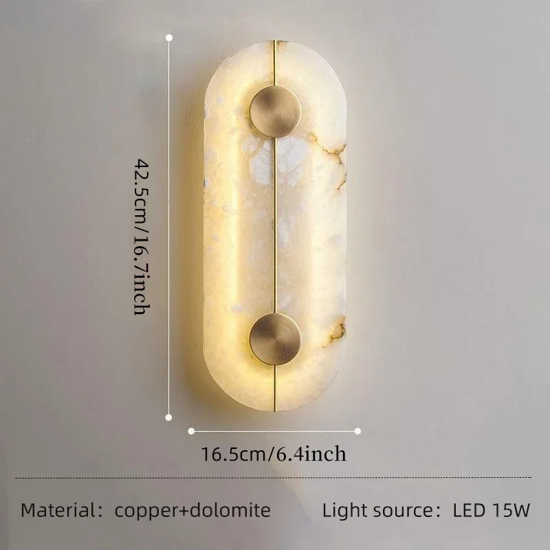 Nordic Marble Wall Lamp LED Sconce For Living Room