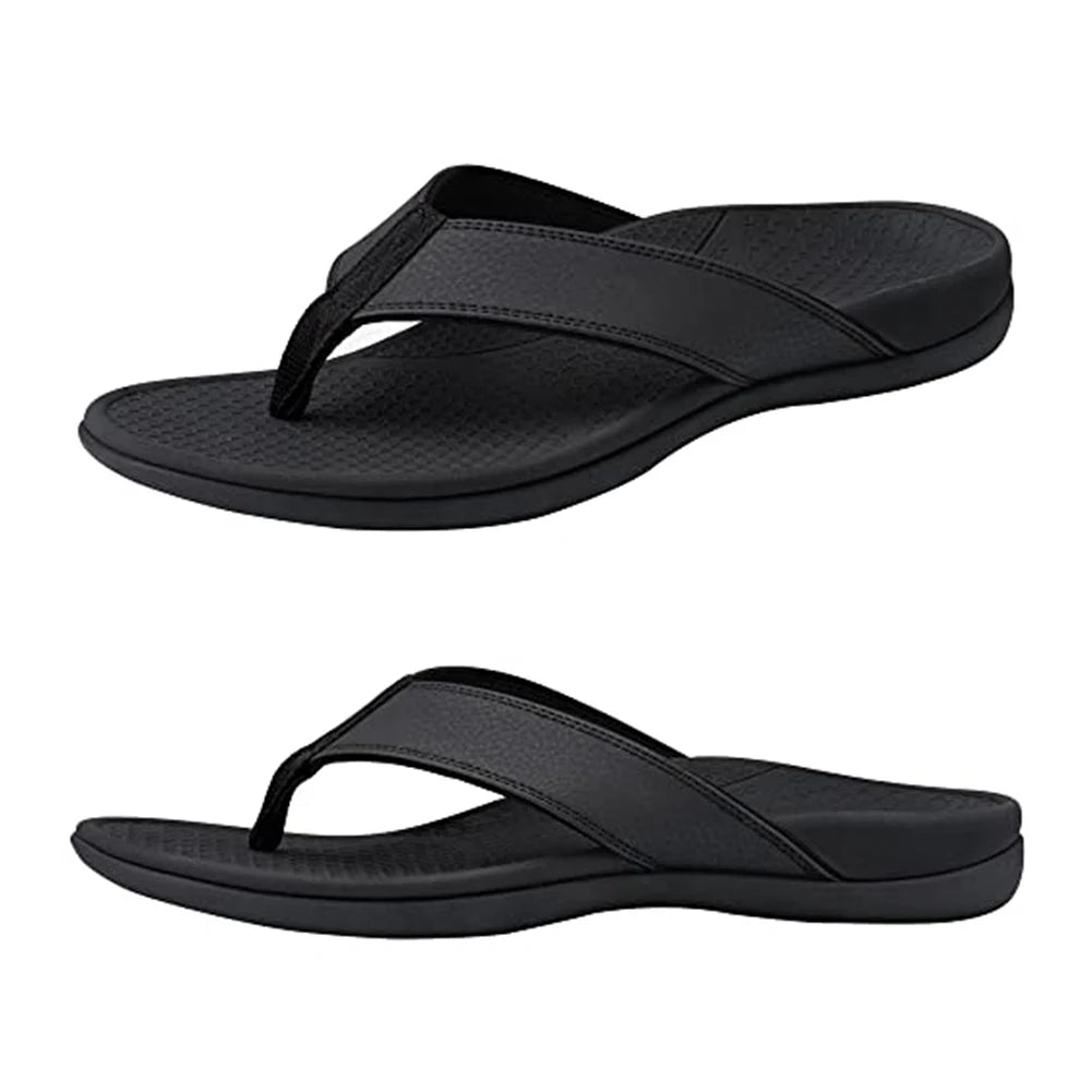 Men Orthotic Arch Support Flip Flops Non Slip Beach Slippers