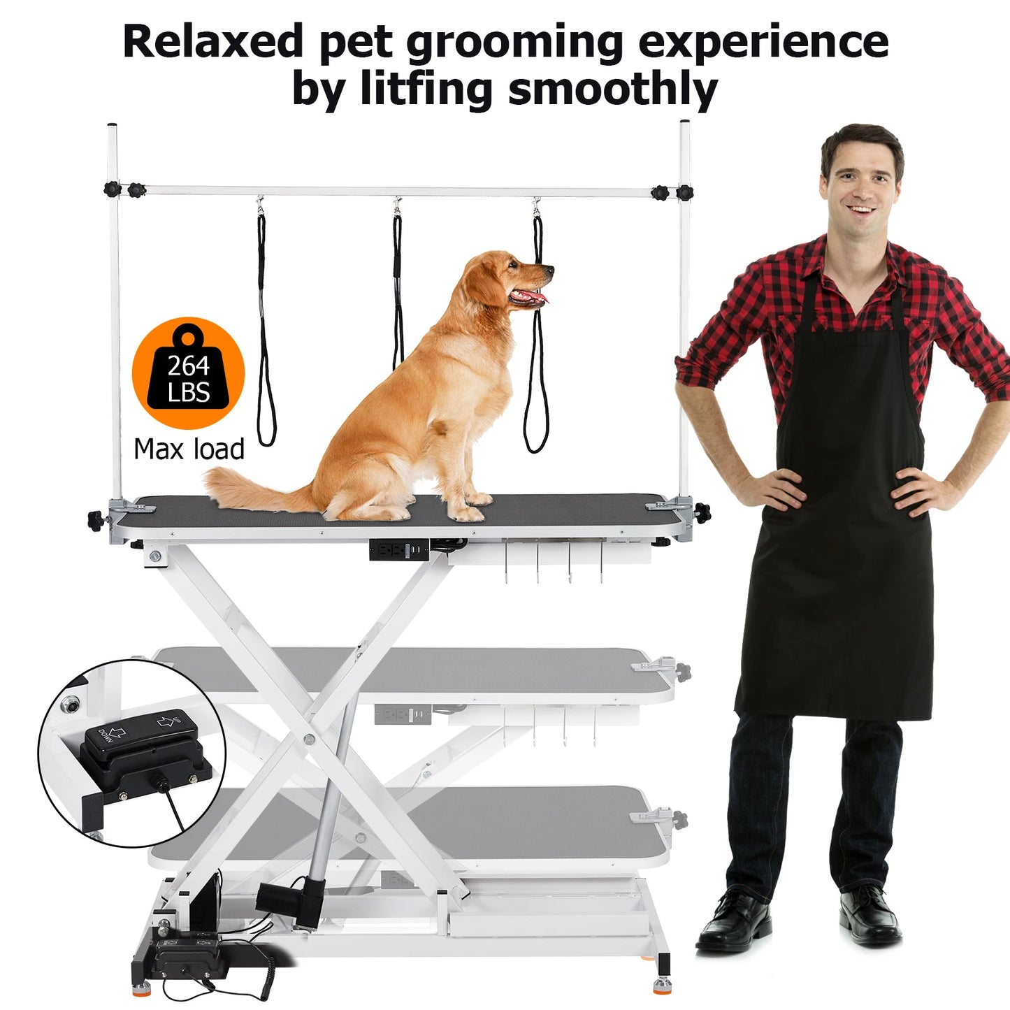 Twister.CK Electric Lift Dog Grooming Table For Large Dogs