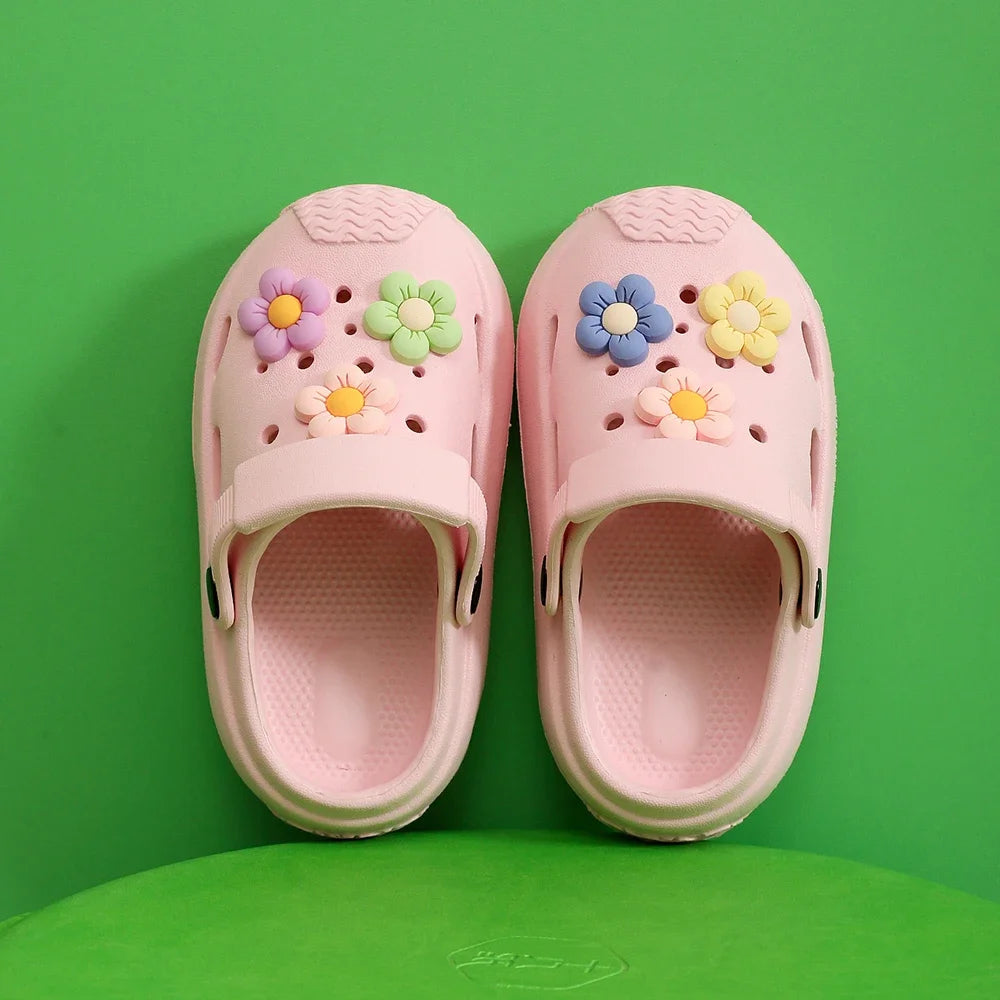 Complete Home Apparel Girls Flower Slippers Fashion Sandals
