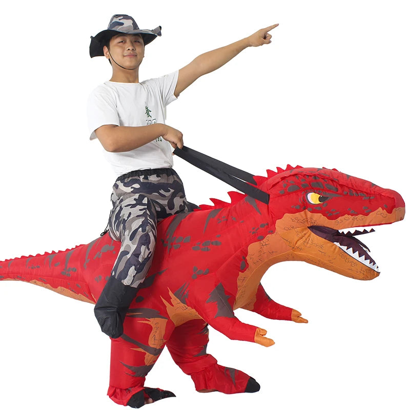 Rysotowy Halloween Inflatable Adult Ride On Dinosaur Costume