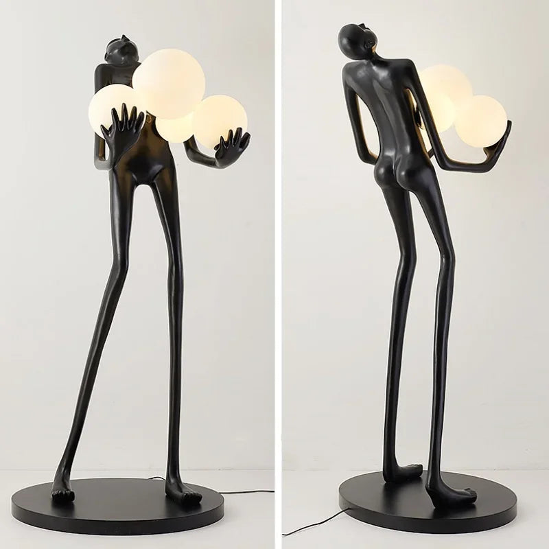 Nordic Humanoid Floor Lamp Sculpture For Living Room Decor