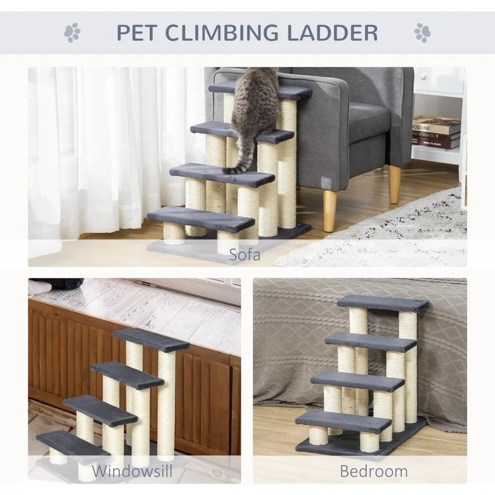 XUYUAN Cat Stair Tree With Sisal Scratching Post Climbing