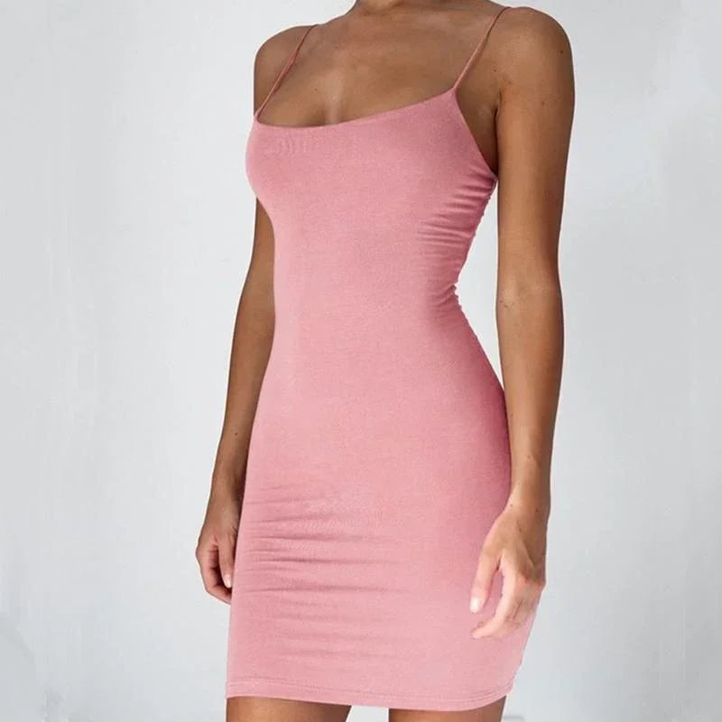 Liva Girl Spaghetti Strap Mini Dress Bodycon Sundress