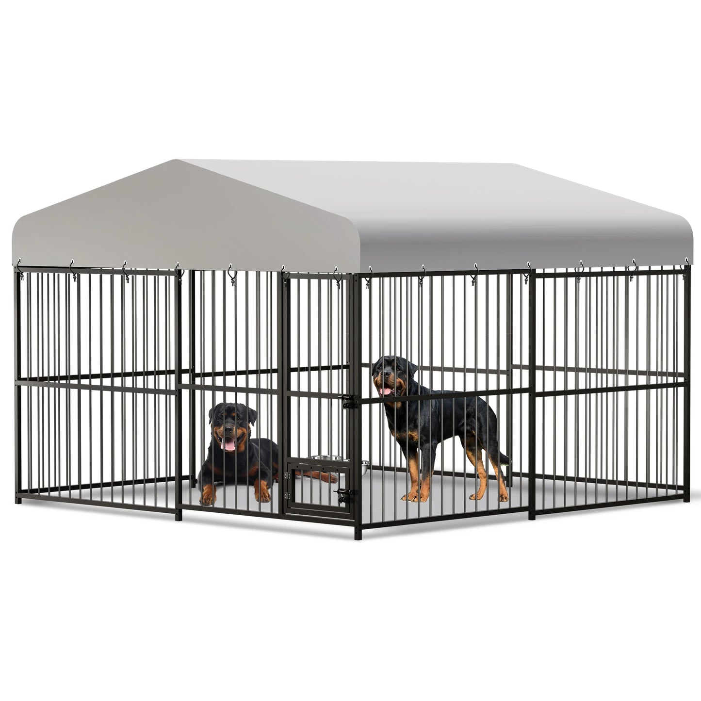 DishyKooker Heavy Duty Outdoor Dog Kennel With Roof